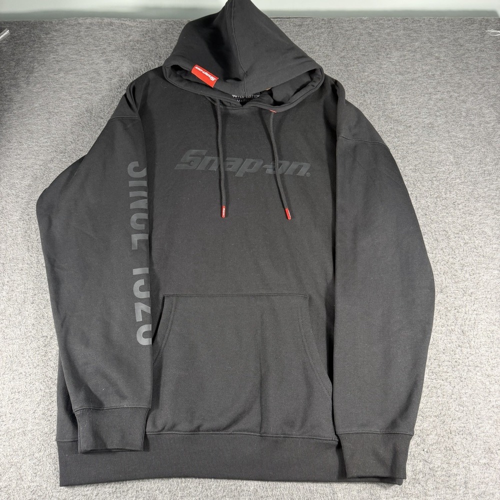 New Dixxon Snap-On Limited Edition Black Pullover Hoodie Size XL Workwear Pocket